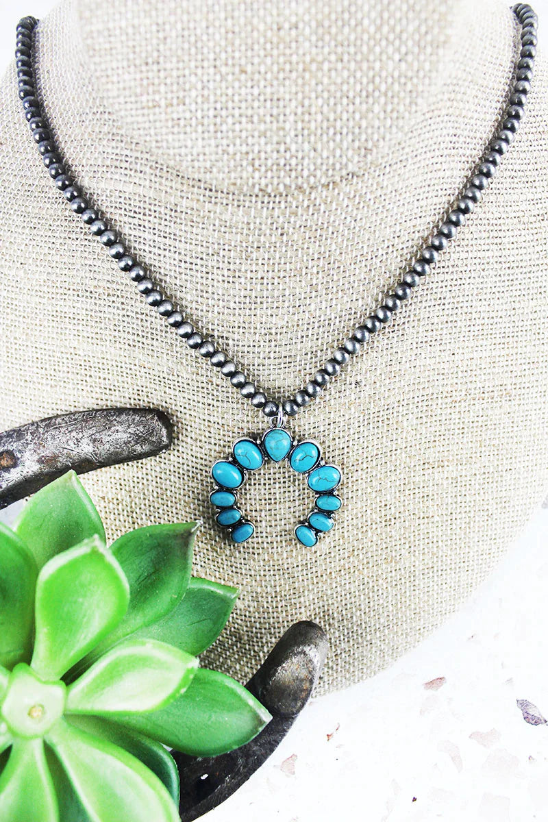 Turquoise Rockvale Naja Silver Petite Pearl Necklace