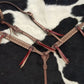 Tack Set - Single Ear Headstall and Breastcollar set with Natural Buckstitch trim w/ Reins