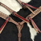 Tack Set - Single Ear Headstall and Breastcollar set with Natural Buckstitch trim w/ Reins