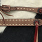 Tack Set - Single Ear Headstall and Breastcollar set with Natural Buckstitch trim w/ Reins