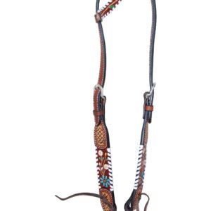 Headstall - Single Ear w/ Floral Tooling