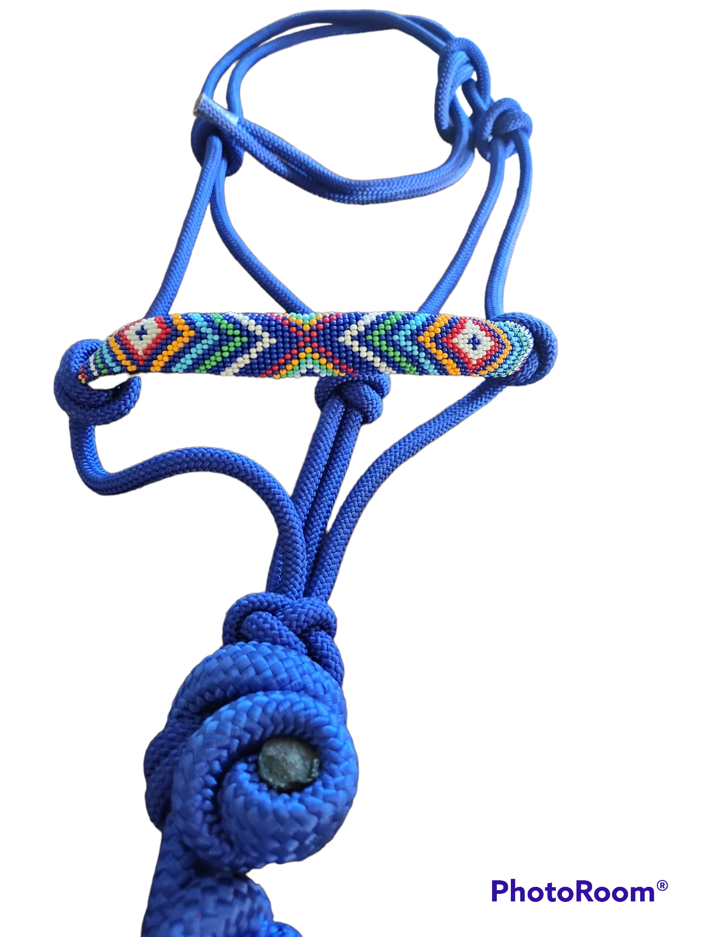 Halter - Cowboy Knot Halter with Beaded Noseband