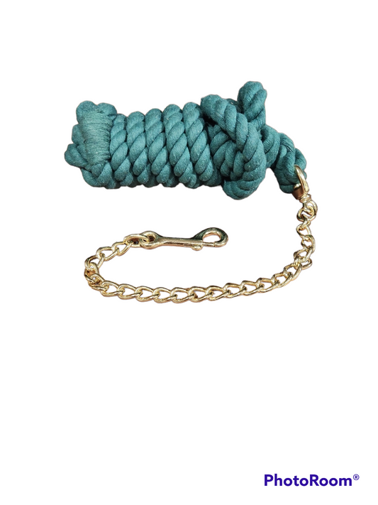 Lead Rope - Cotton Lead Rope with or without chain