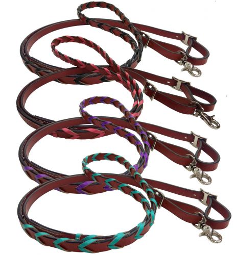 Reins - Leather Laced Contest Rein